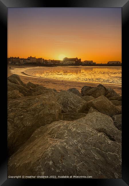 Morecambe Bay Sunset Framed Print by Heather Sheldrick