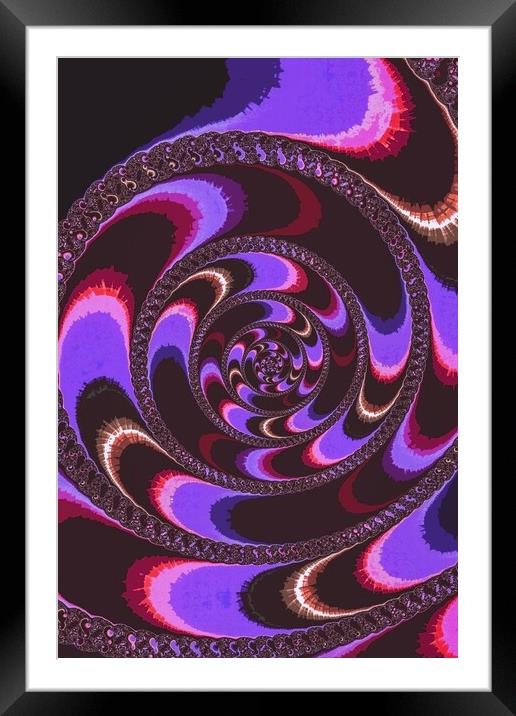 Rainbow Diamond Fractals Framed Mounted Print by Vickie Fiveash
