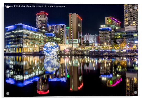Media City UK - Manchester Acrylic by Shafiq Khan