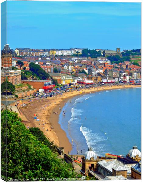 Scarborough, North Yorkshire in portrait. Canvas Print by john hill