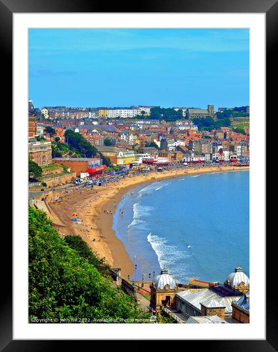 Scarborough, North Yorkshire in portrait. Framed Mounted Print by john hill