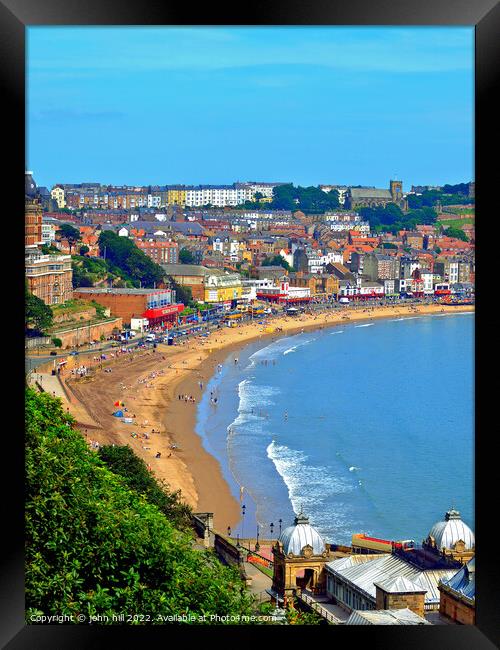 Scarborough, North Yorkshire in portrait. Framed Print by john hill