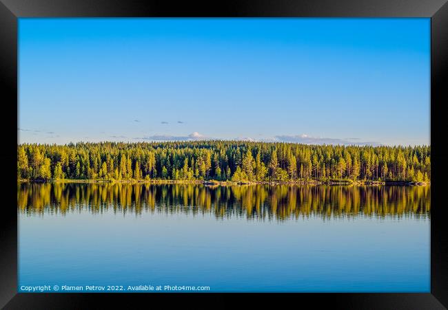 Sweden Summer Lake Framed Print by Plamen Petrov