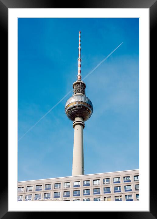 Berlin Television Tower Framed Mounted Print by Plamen Petrov