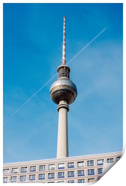 Berlin Television Tower Print by Plamen Petrov