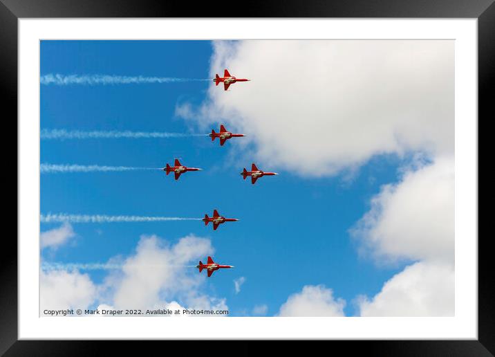 The Patrouille Suisse Framed Mounted Print by Mark Draper