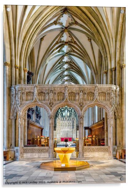Bristol Cathedral Acrylic by Rick Lindley