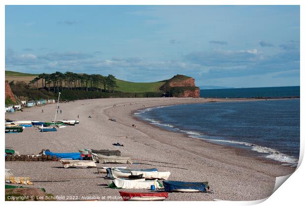 Budleigh Salterton Devon Print by Les Schofield