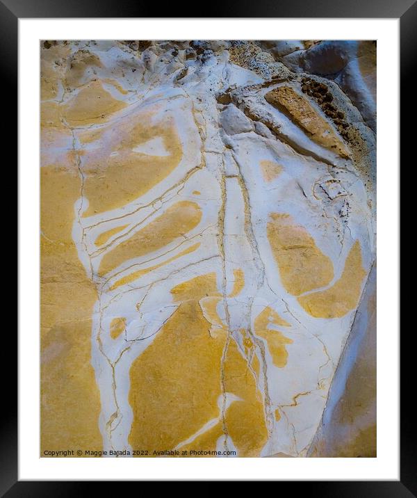 Nature Art of a Skeleton on a limestone rock Framed Mounted Print by Maggie Bajada