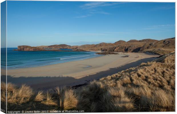 Beautiful panorama of Oldshoremore Beach, near Kin Canvas Print by Louise Bellin
