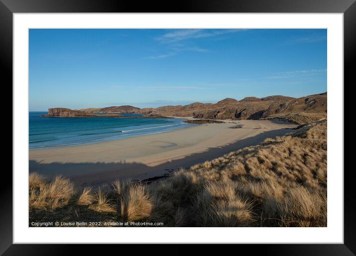 Beautiful panorama of Oldshoremore Beach, near Kin Framed Mounted Print by Louise Bellin