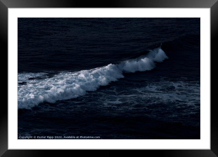 Lone wave Framed Mounted Print by Eszter Papp