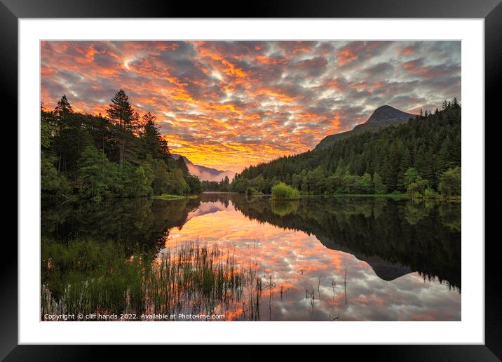 Sunrise, Glencoe Lochan, Glencoe, Highlands Scotland. Framed Mounted Print by Scotland's Scenery