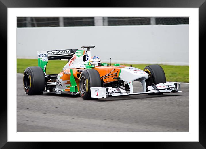 Paul Di Resta - Force India - Spain 2011 Framed Mounted Print by SEAN RAMSELL