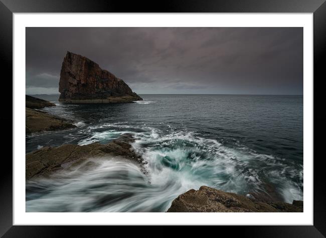 Clachtoll beach rock slip. Framed Print by Scotland's Scenery