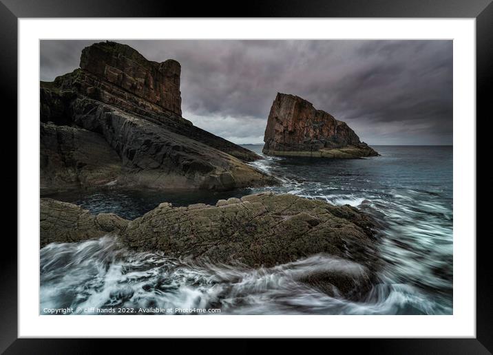 Clachtoll beach rock slip. Framed Mounted Print by Scotland's Scenery
