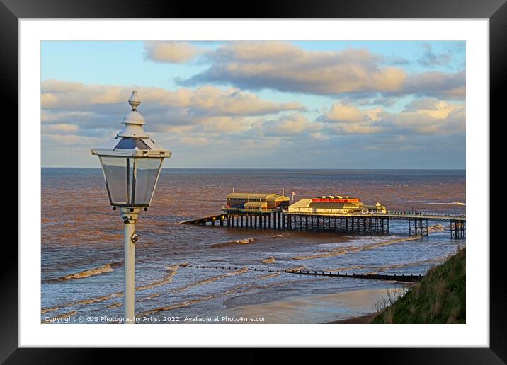 Cromer Pier and the Battered Lamp Framed Mounted Print by GJS Photography Artist