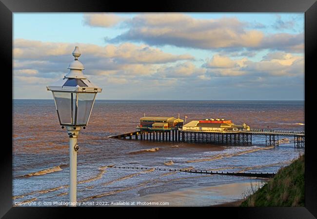 Cromer Pier and the Battered Lamp Framed Print by GJS Photography Artist