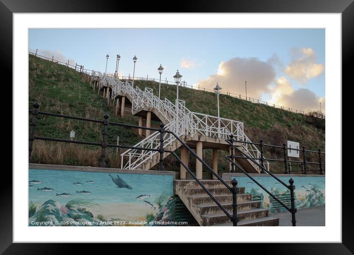 The Steps Down From Clifftop Framed Mounted Print by GJS Photography Artist