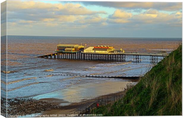 Cromer Pier Glowing  Canvas Print by GJS Photography Artist