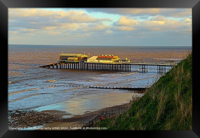 Cromer Pier Glowing  Framed Print by GJS Photography Artist