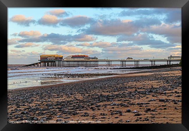Cromer Pier From The Beech Framed Print by GJS Photography Artist