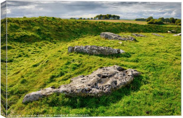 Arbor Low in late summer Canvas Print by Chris Drabble