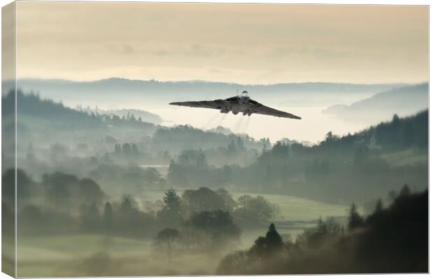 Vulcan In The Mist Canvas Print by J Biggadike