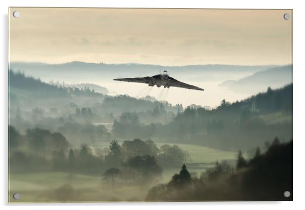Vulcan In The Mist Acrylic by J Biggadike