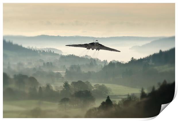 Vulcan In The Mist Print by J Biggadike