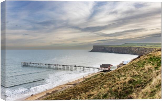 Saltburn-by-the-sea Canvas Print by keith sayer