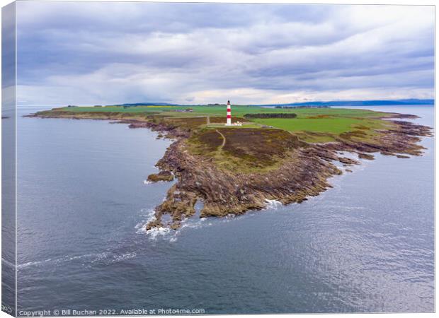 Approaching Tarbat Ness Lighthouse Canvas Print by Bill Buchan