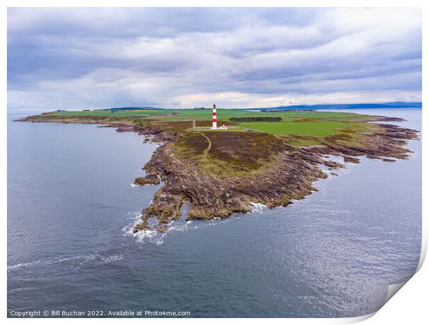 Approaching Tarbat Ness Lighthouse Print by Bill Buchan
