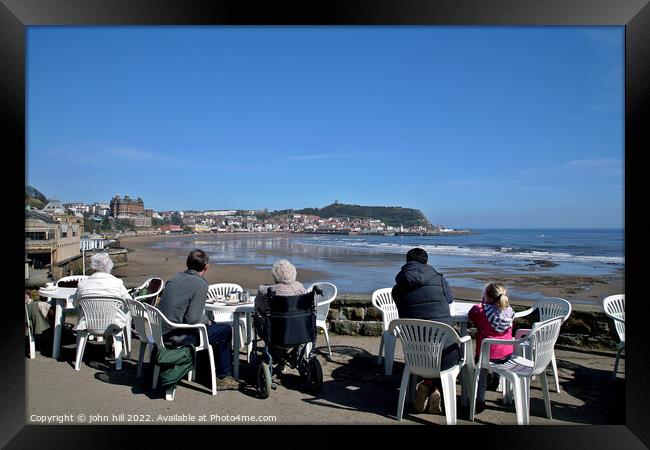 View at low tide, Scarborough. Framed Print by john hill