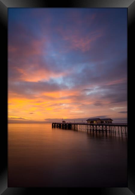 Penarth Pier Sunrise Framed Print by Alan Le Bon