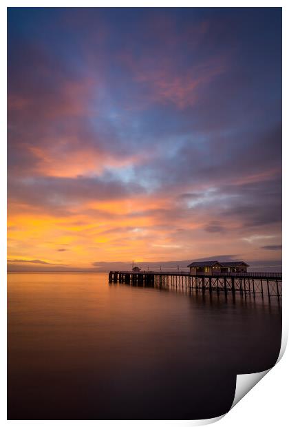 Penarth Pier Sunrise Print by Alan Le Bon