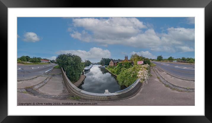 360 panorama of the River Ant in the Norfolk Broads Framed Mounted Print by Chris Yaxley