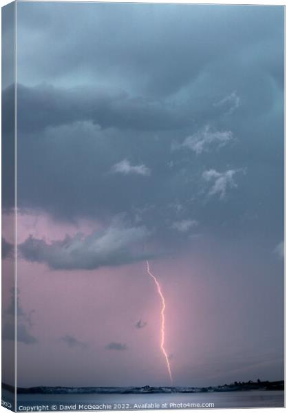 Evening storm Abersoch  Canvas Print by David McGeachie