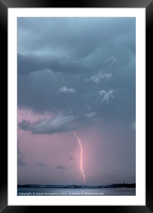 Evening storm Abersoch  Framed Mounted Print by David McGeachie