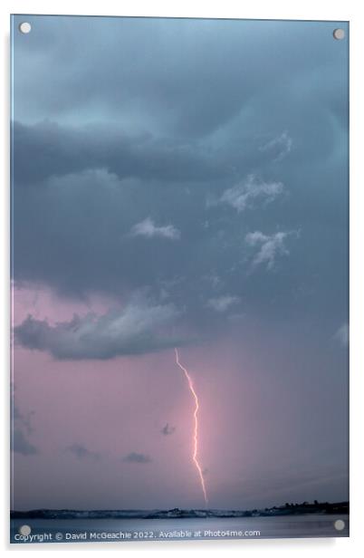 Evening storm Abersoch  Acrylic by David McGeachie