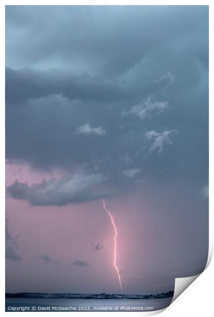 Evening storm Abersoch  Print by David McGeachie