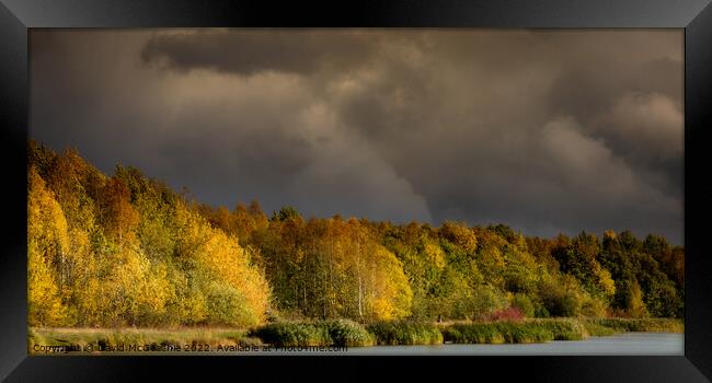 Stormy colours, Cotgrave country park Framed Print by David McGeachie