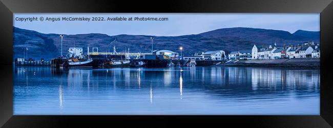 Ullapool harbour and waterfront at daybreak Framed Print by Angus McComiskey