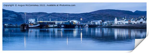 Ullapool harbour and waterfront at daybreak Print by Angus McComiskey