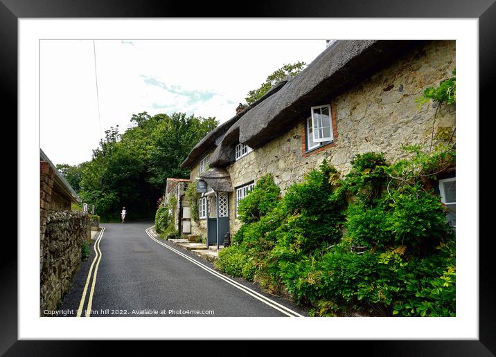 Church hill cafe at Godshill on the Isle of Wight. Framed Mounted Print by john hill