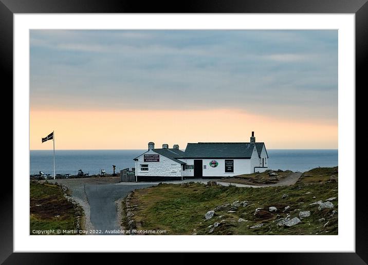 The Iconic First and Last House, Lands End Framed Mounted Print by Martin Day