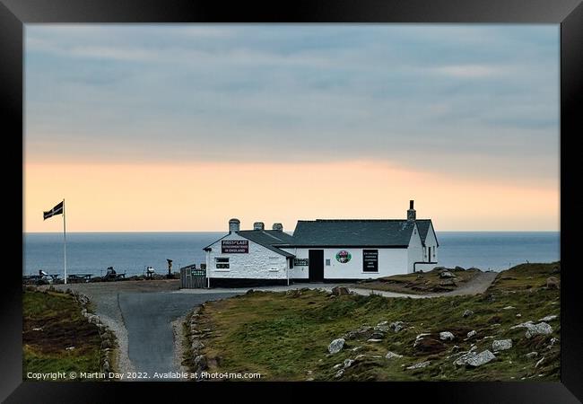 The Iconic First and Last House, Lands End Framed Print by Martin Day