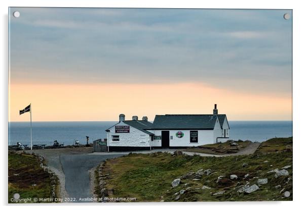 The Iconic First and Last House, Lands End Acrylic by Martin Day