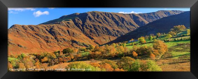 Autumn colour Keswick Lake District England Framed Print by Chris Warren