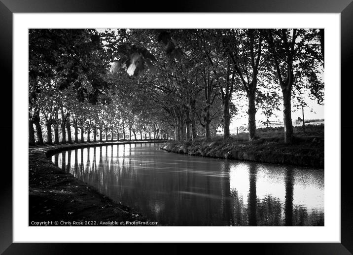 Canal du Midi, Capestang Framed Mounted Print by Chris Rose